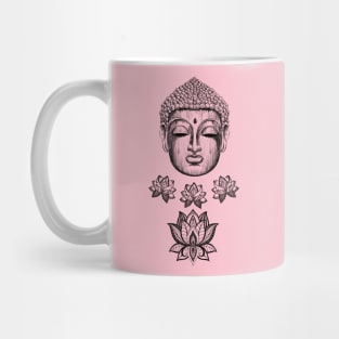 Buddha and lotus flowers Mug